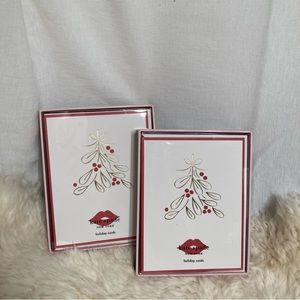 2 NWT Kate Spade Mistletoe Holiday Cards, 10 in each Box, 20 Cards Total